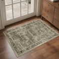 thumbnail image 1 of GENIMO 2'x3' Area Rug, Washable Non Slip Soft Persian Indoor Door Mat for Entryway Kitchen Laundry Room, Olive Brown, 1 of 7