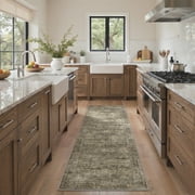 GENIMO 2'x7' Runner Rug, Washable Non Slip Soft Persian Hallway Runner for Kitchen Entryway Laundry Room, Dusty Taupe
