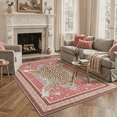 thumbnail image 1 of GENIMO 5'x7' Area Rug for Living Room, Washable Non Slip Soft Animal Print Rug for Bedroom Dining Room Home Office, Dusty Red, 1 of 6