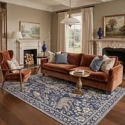 GENIMO 5'x7' Area Rug for Living Room, Washable Non Slip Soft Animal Print Rug for Bedroom Dining Room Home Office, Dust