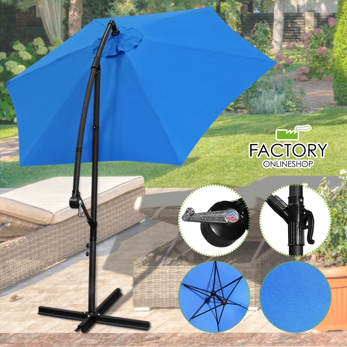 blue patio umbrella factories Business & Pleasure Co. The Its the perfect solution for family barbecues Costway 9FT Patio Umbrella Patio