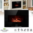 thumbnail image 1 of Geniqua 26" Wall Mount 1400W Electric Fireplace Heater Adjust Log LED Flame Home, 1 of 8