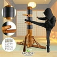 thumbnail image 1 of Geniqua Walnut Tripod Wing Chun Wood Martial Arts Training Target Base Dummy Ip Man, 1 of 8