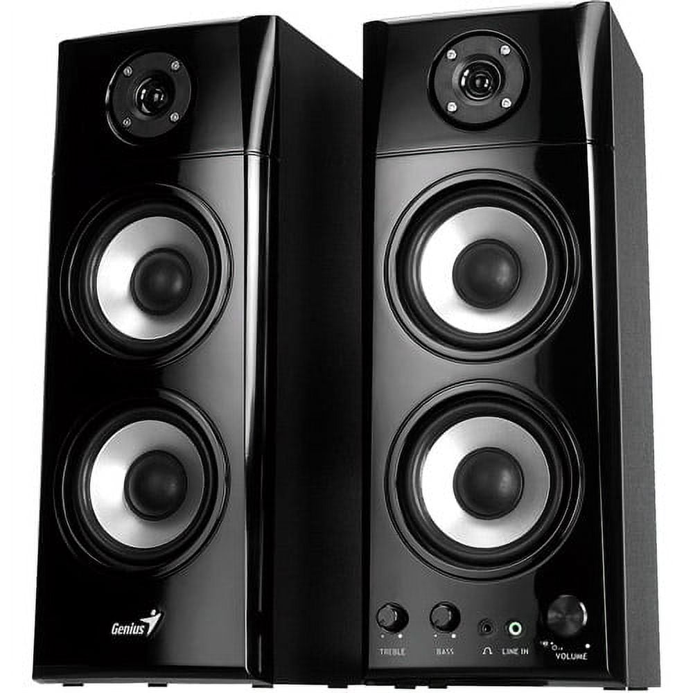 Genius 50 W Three-way Hi-Fi Wood Speakers - Walmart.com