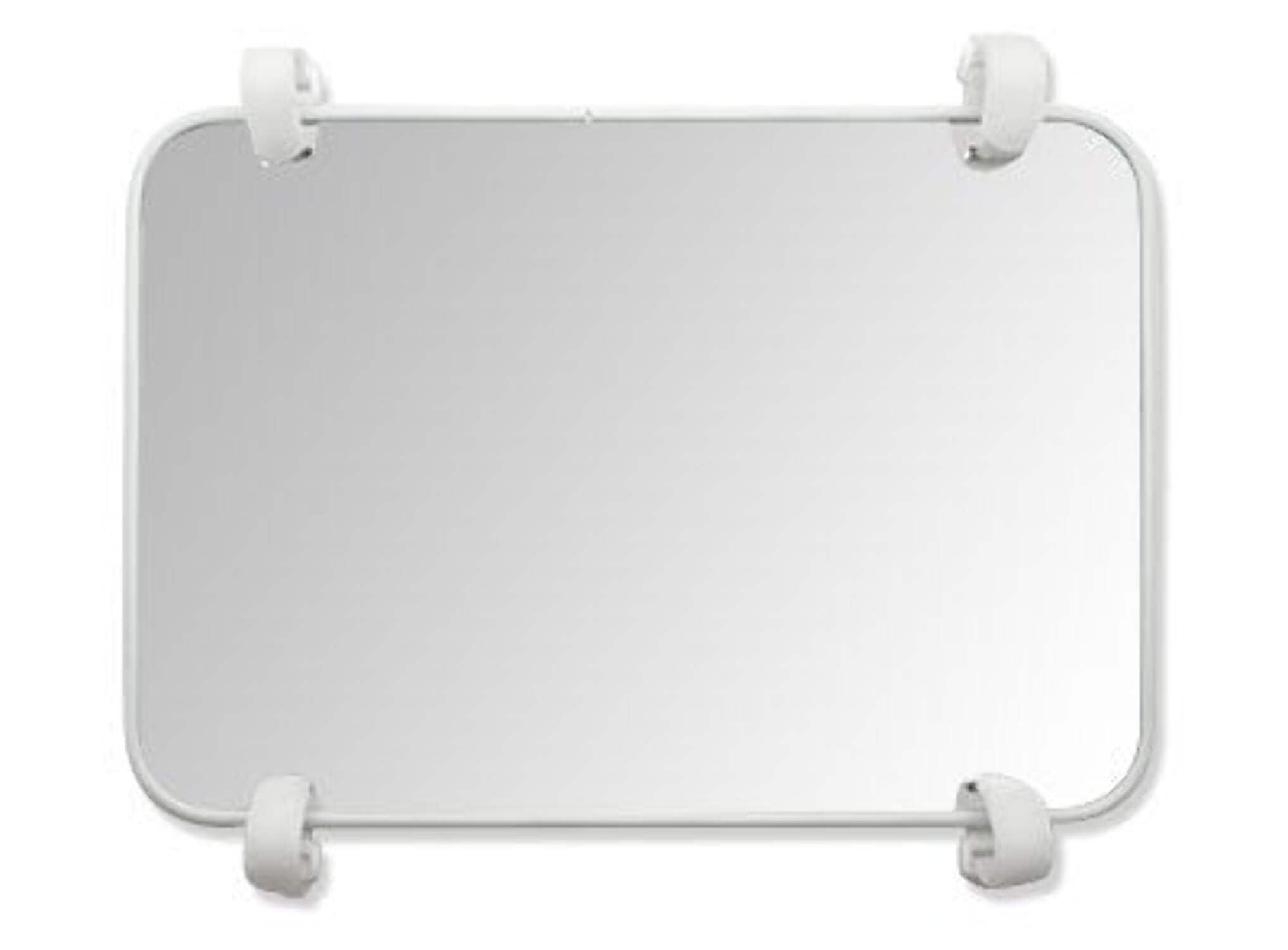 Genius Babies Large Baby Crib Mirror with High-Contrast Images, Safe Rubber Frame, Velcro Attachment (11" x 16")