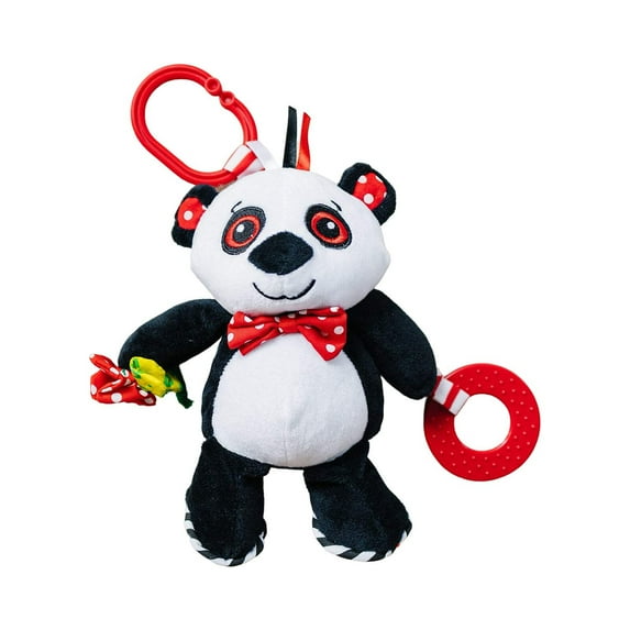 Genius Babies Panda Teether and Multi-Sensory Plush Toy, 8-Inch Tall