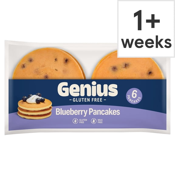 Genius Deliciously Gluten Free Blueberry Pancakes 6 pack, Imported from Britain