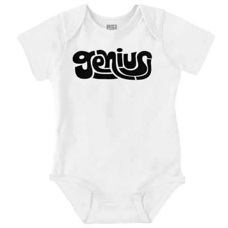 Genius Geek Motivational Saying Romper Boys or Girls Infant Baby Brisco Brands NB