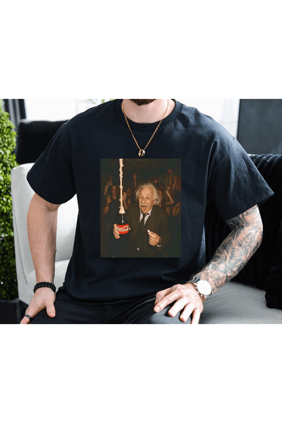 Genius Laugh Einstein Science Experiments Retro Humor Unisex T-Shirt, up to size 3XL.