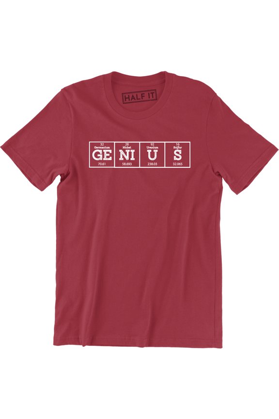 Genius Nerd Geek Periodic Table Science Maths Physics Men's T-Shirt