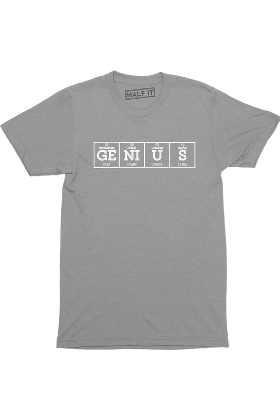 Genius Nerd Geek Periodic Table Science Maths Physics Men's T-Shirt