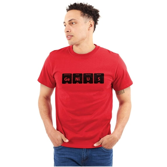 Genius Periodic Table Science Nerd Men's Graphic T Shirt Tees Brisco Brands L