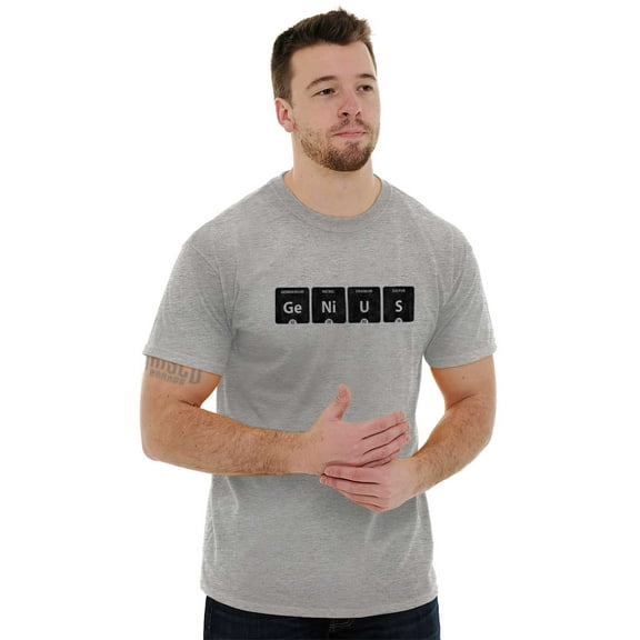 Genius Periodic Table Science Nerd Men's Graphic T Shirt Tees Brisco Brands S