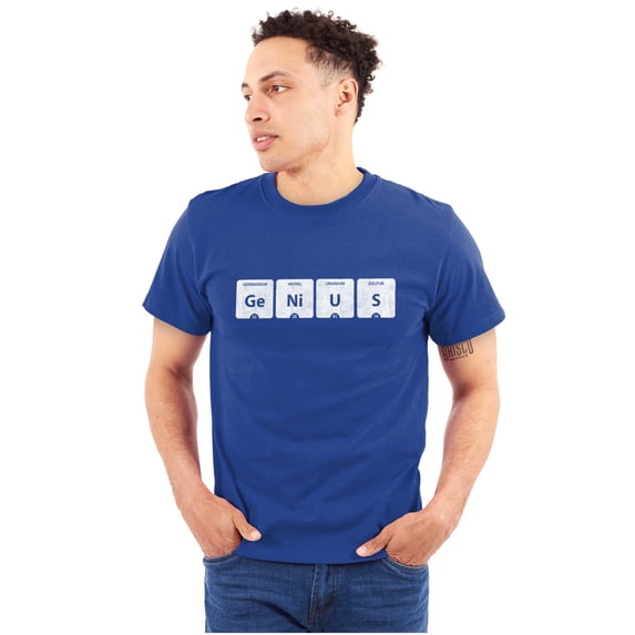 Genius Periodic Table Science Nerd Men's Graphic T Shirt Tees Brisco Brands S