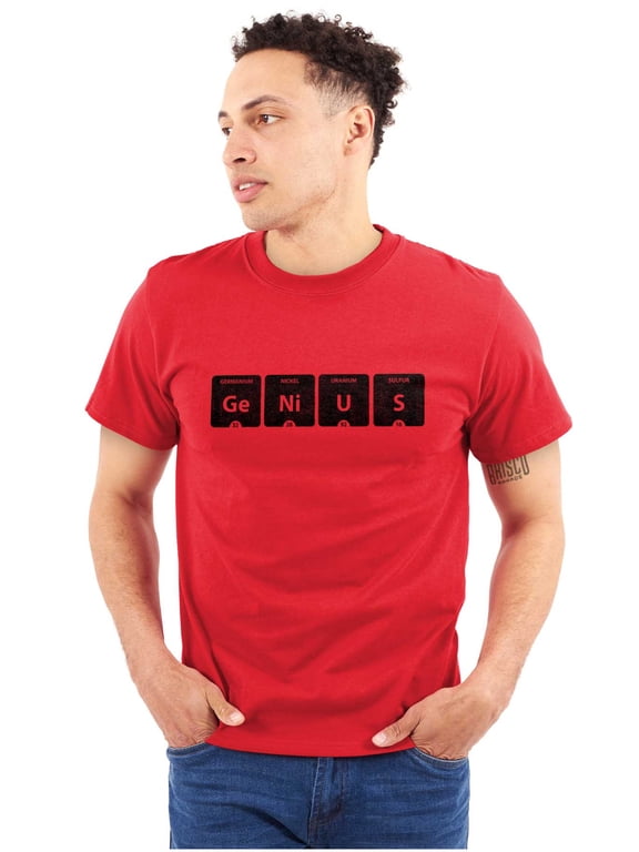 Genius Periodic Table Science Nerd Men's Graphic T Shirt Tees Brisco Brands X