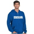 thumbnail image 1 of Genius Periodic Table Science Nerd Zip Up Hoodie Men's Women's Brisco Brands L, 1 of 6