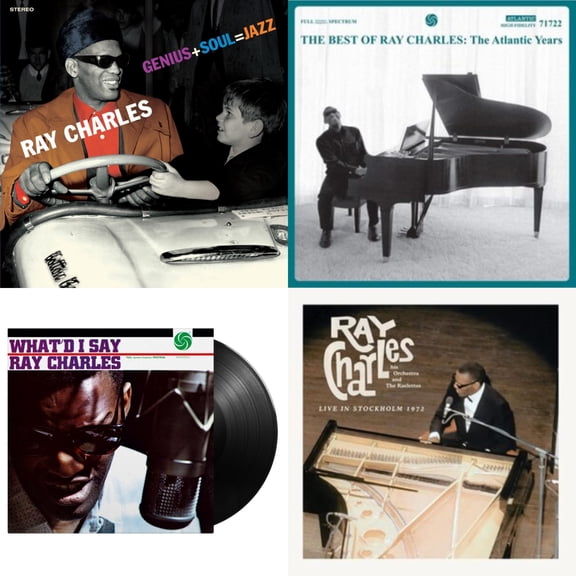 Best Of Ray Charles: The Atlantic Years (2LP/White Vinyl) & Live In Stockholm 1972 (140G) & Genius + Soul = Jazz (Orange LP Vinyl) & What'd I Say (180G)
