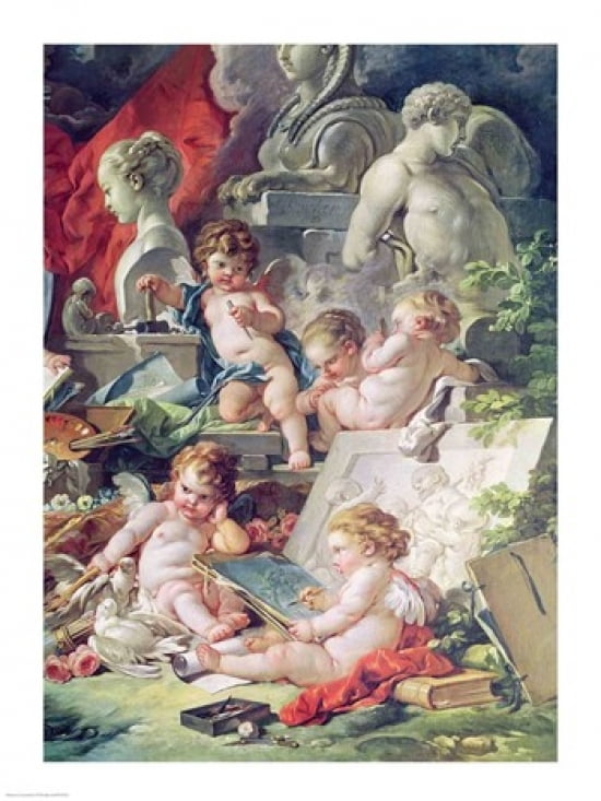 Genius Teaching the Arts 1761 Canvas Art - Francois Boucher (24 x 36)