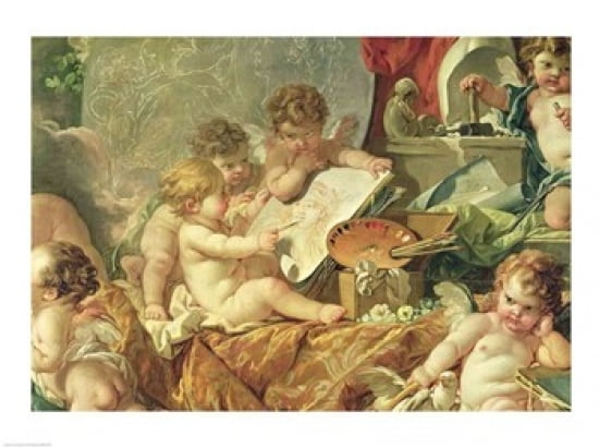 Genius Teaching the Arts 1761 Canvas Art - Francois Boucher (36 x 24)