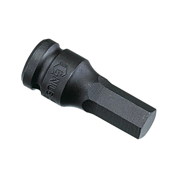 Genius Tools 1/2" Dr. 16mm Hex Impact Bit Socket, 76mmL (CR-Mo) - 447616