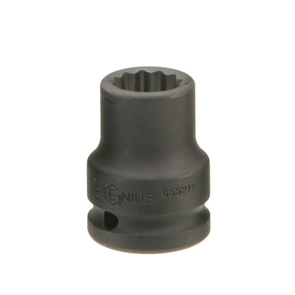 Genius Tools 1/2" Dr. 36mm Thin Wall Impact Socket (12-Point) (CR-Mo) - 453836
