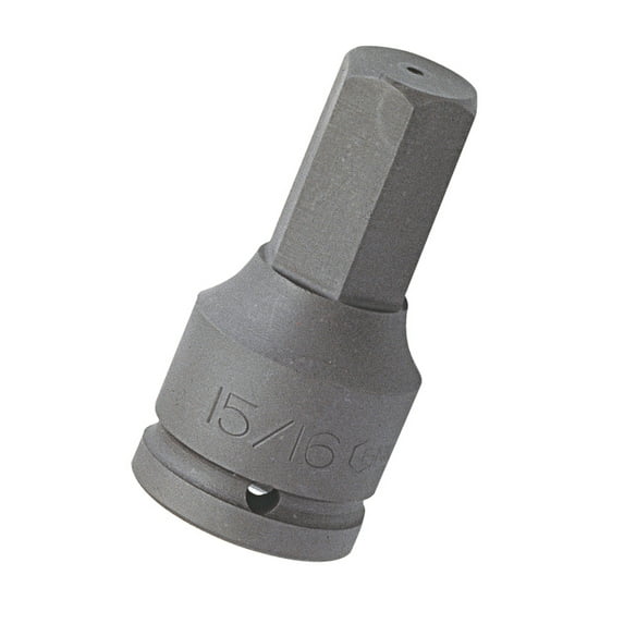 Genius Tools 1" Dr. 15/16" Hex Impact Bit Socket, 98mmL (CR-Mo) - 869830