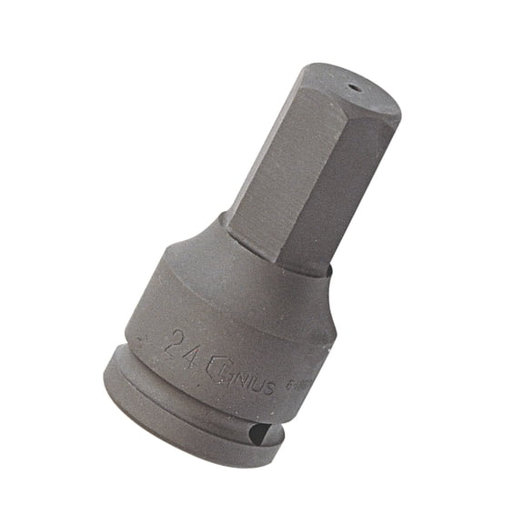 Genius Tools 1" Dr. 22mm Hex Impact Bit Socket, 98mmL (CR-Mo) - 849822