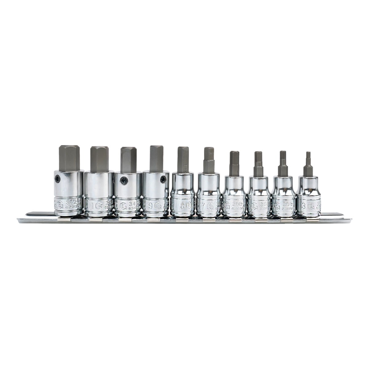 Genius Tools 10 Piece 3/8" Dr. Metric Hex Bit Socket Set - BS-310HM ...