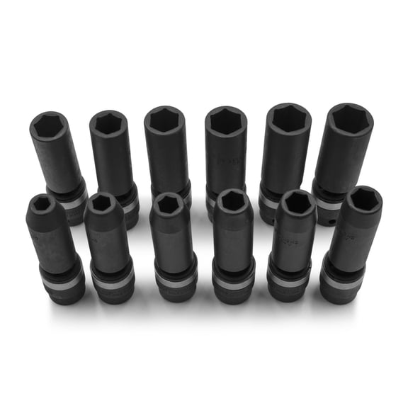 Genius Tools 12 Piece 3/8" Dr. Metric Deep Swivel Impact Socket Set - TG-312MD