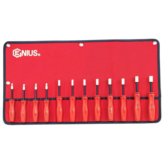 Genius Tools 12 Piece Metric Hex Nut Driver Set - ND-012M