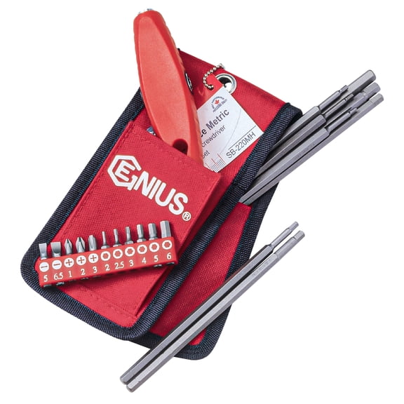 Genius Tools 20 Piece Metric Hex Screwdriver Bit Set - SB-220MH
