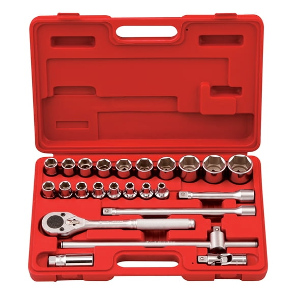 Genius Tools 24 Piece 1/2" Dr. Metric Hand Socket Set - GS-424M