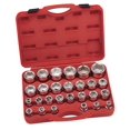 thumbnail image 1 of Genius Tools 27 Piece 3/4" Dr. Metric Hand Socket Set (CR-Mo) - GS-627M, 1 of 1