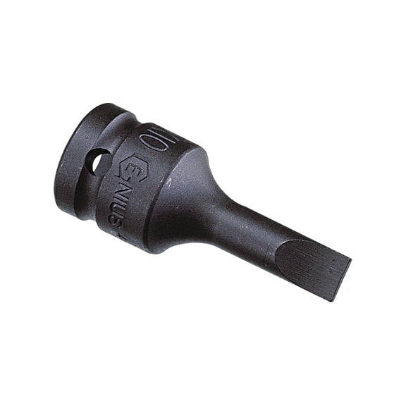 Genius Tools 3/8" Dr. 1.0 x 5.5mm Slotted Impact Bit Socket, 60mmL (CR-Mo) - 3460P055