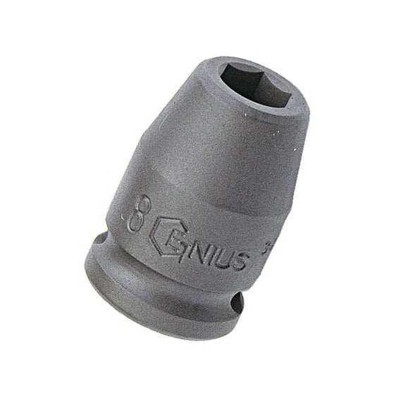 Genius Tools 3/8" Dr. 6mm Impact Socket (CR-Mo) - 343206