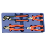 Genius Tools Pliers Set 4 Piece General Purpose Assorted Types Ergonomic Grip Durable Construction - CP-5804