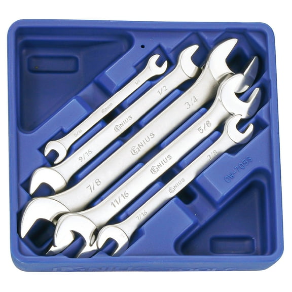 Genius Tools 5 Piece SAE Open End Wrench Set - OW-705S