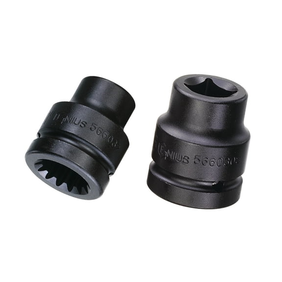 Genius Tools #5 Spline Dr. 1-1/2" Budd Wheel Impact Socket - 569548B