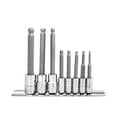 thumbnail image 1 of Genius Tools Hex Bit Socket Set 8 Piece SAE Wobble Design 1/4 Inch & 3/8 Inch Drive Durable S2 Steel - BS-2308SW, 1 of 6