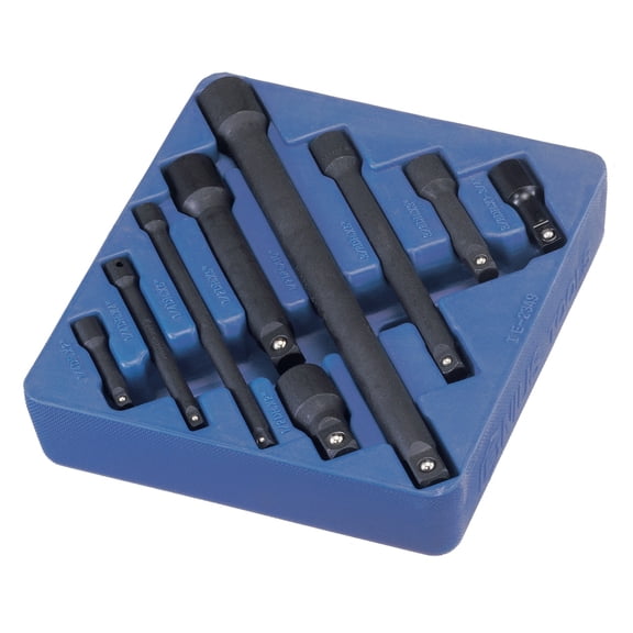 Genius Tools 9 Piece 1/4", 3/8" & 1/2" Dr. Impact Extension Bar Set - IE-2349