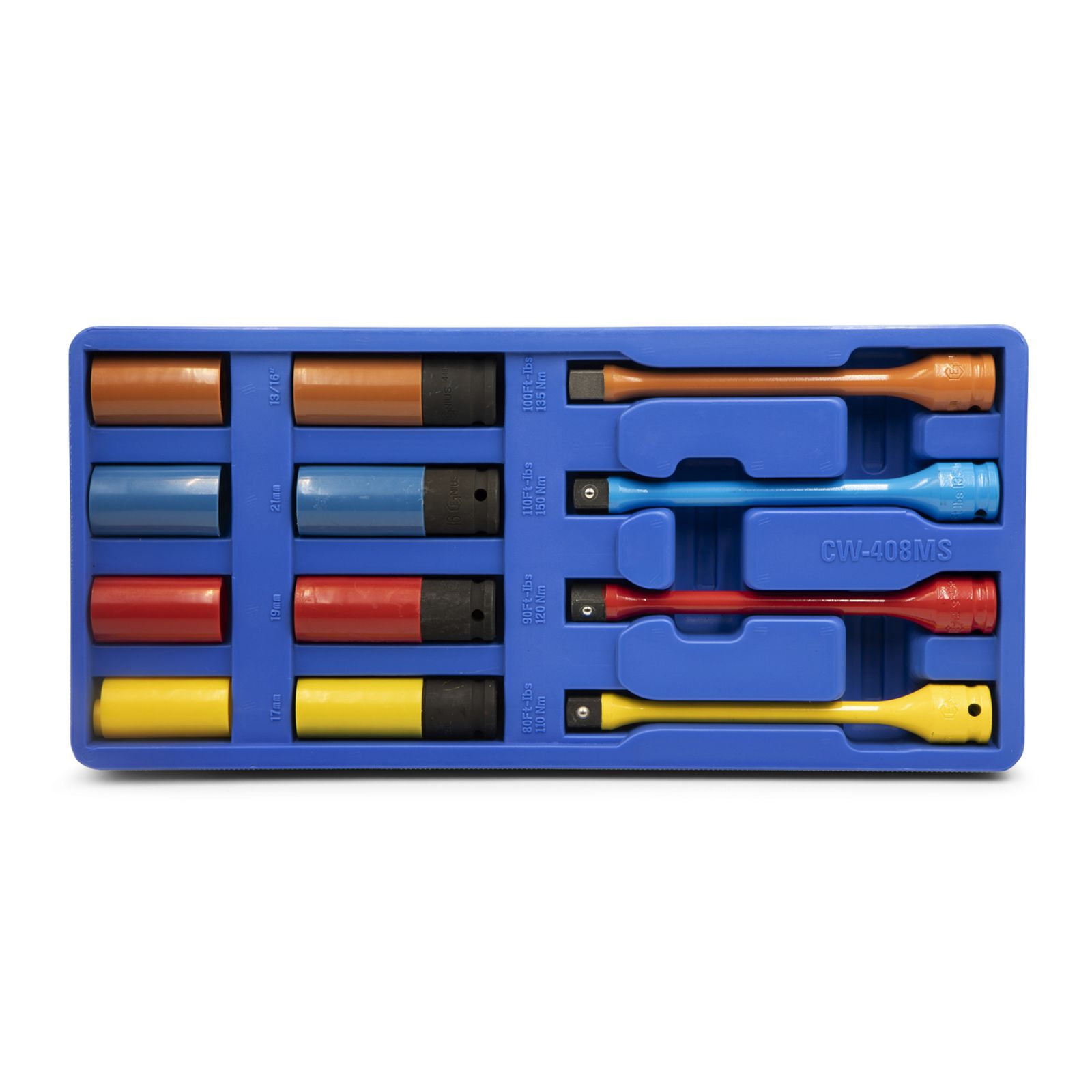 Matching Tools Genius Tools Car Wheel Socket Set 8 Piece Metric and SAE Colour Match ...