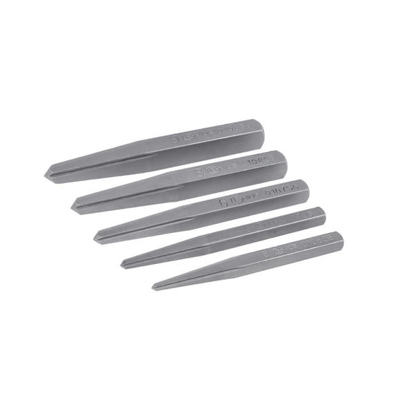 Genius Tools Screw Extractor Set 5 Piece High-Strength Steel Spiral ...
