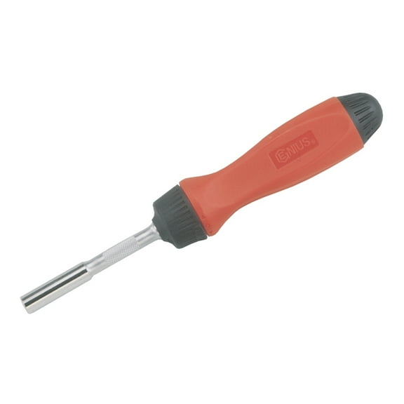 Genius Tools Standard Handle Ratcheting Screwdriver, 340mmL - 524+2990