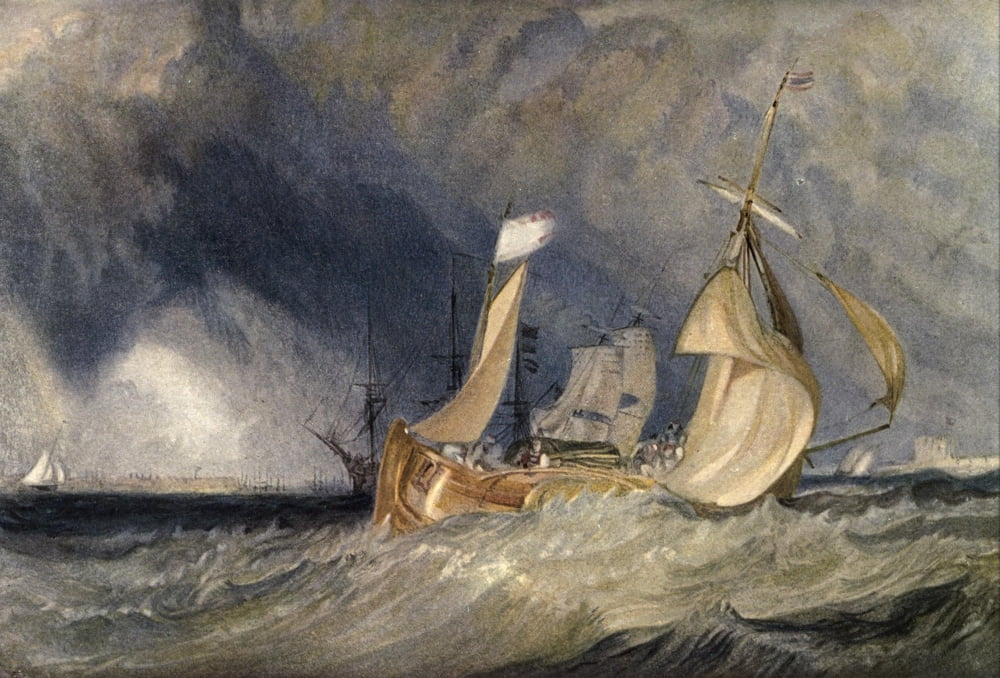 Genius of JMW Turner 1903 Mouth of the Humber Canvas Art - JMW Turner (18 x 24)