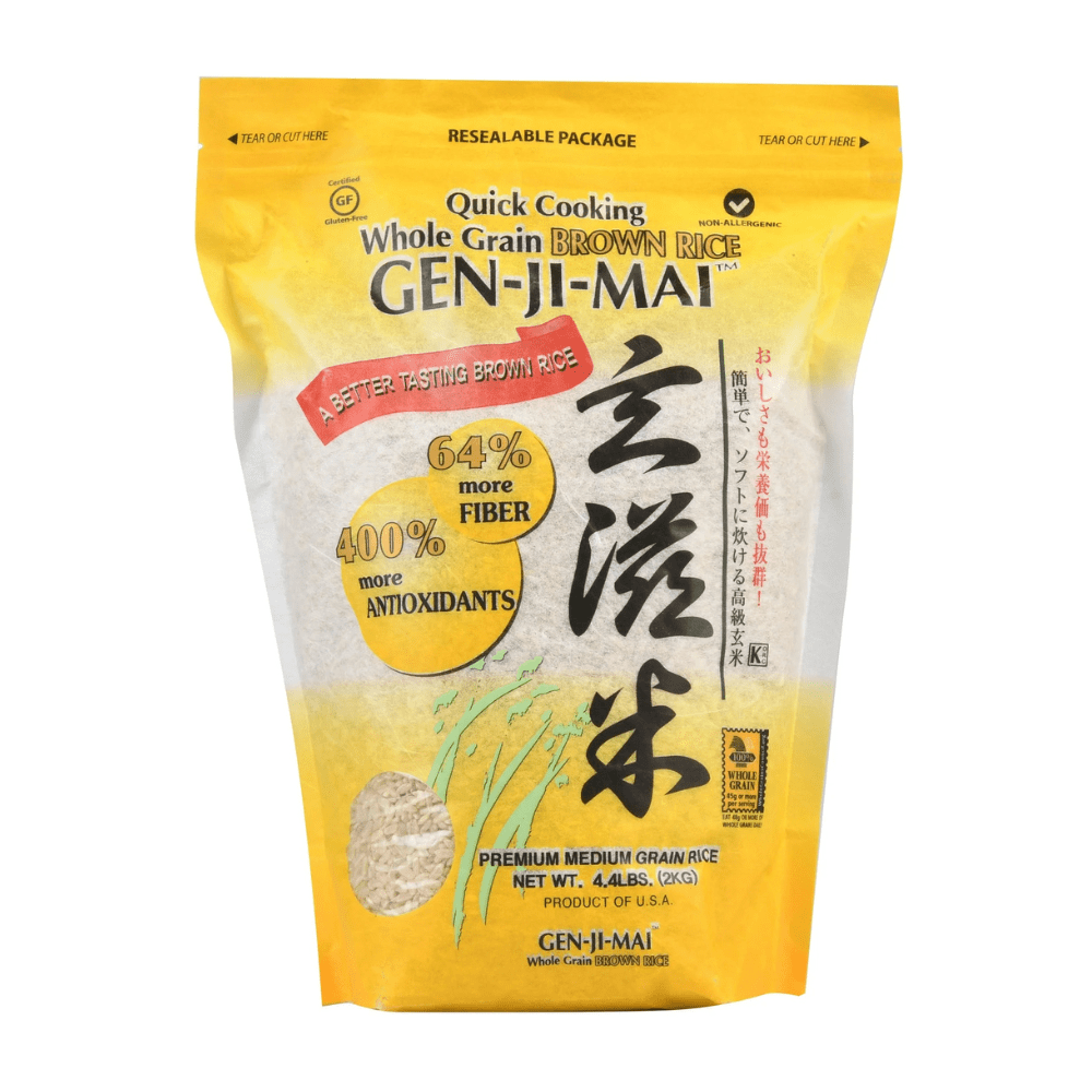 Genji Rice Gen-Ji-Mai, Whole Grain Brown Rice, 4.4lb, Gluten-Free, Paleo-Friendly ...