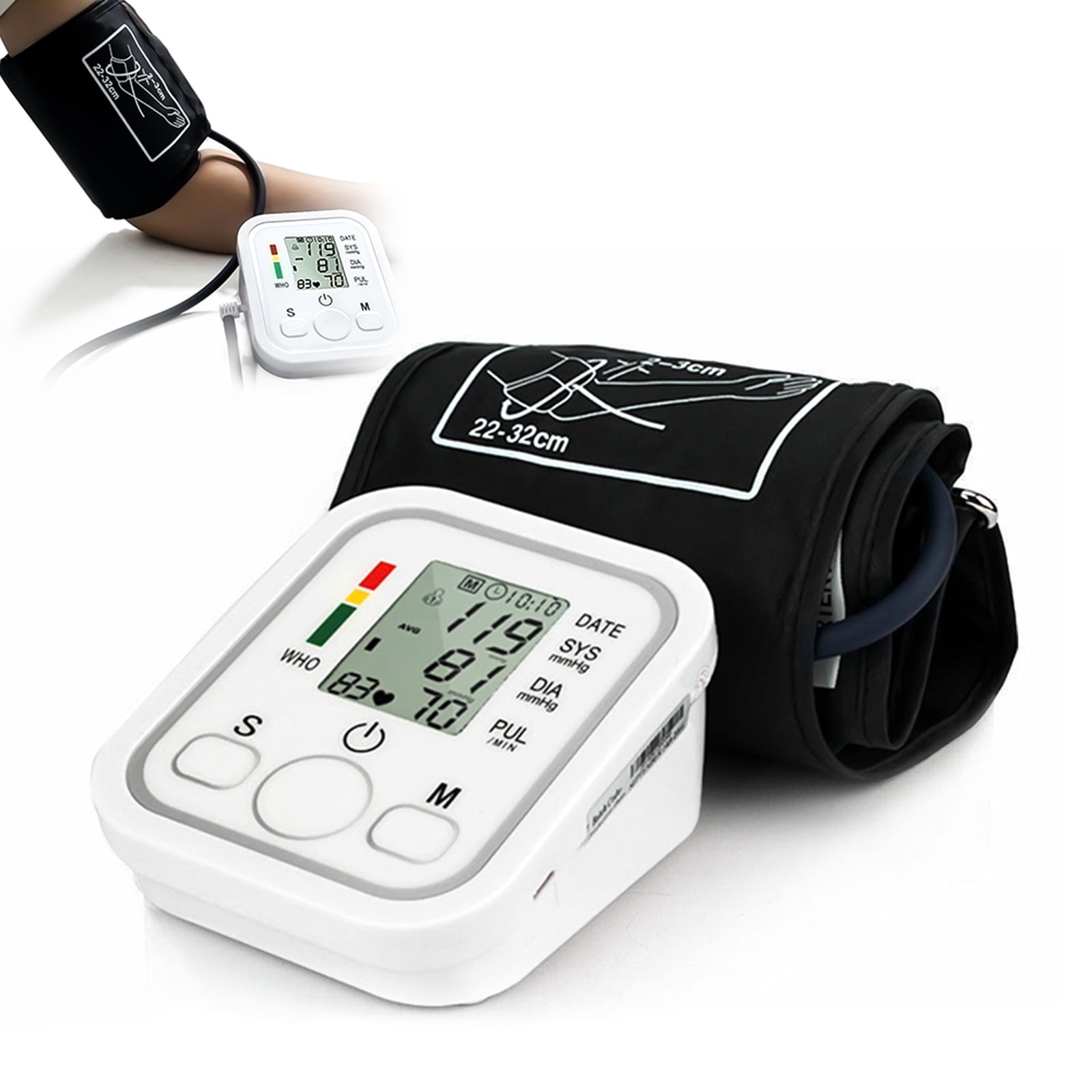 Genkent Automatic Upper Arm Blood Pressure Cuff Monitor, Digital Pulse