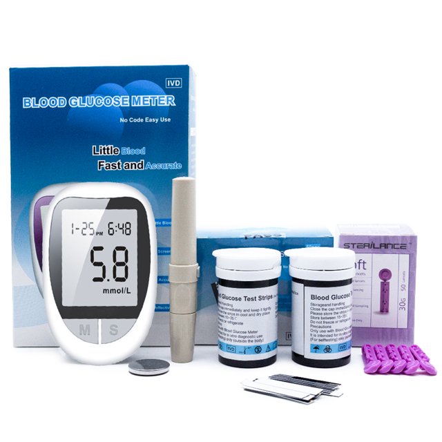 Genkent Blood Glucose Meter Monitor Kit, Blood Sugar Test Kit with 50