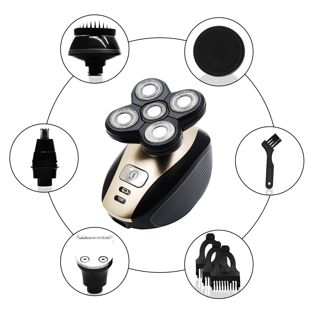 Genkent Electric Shaver 4D Razor with Nose Hair Sideburns Trimmer, 5 In