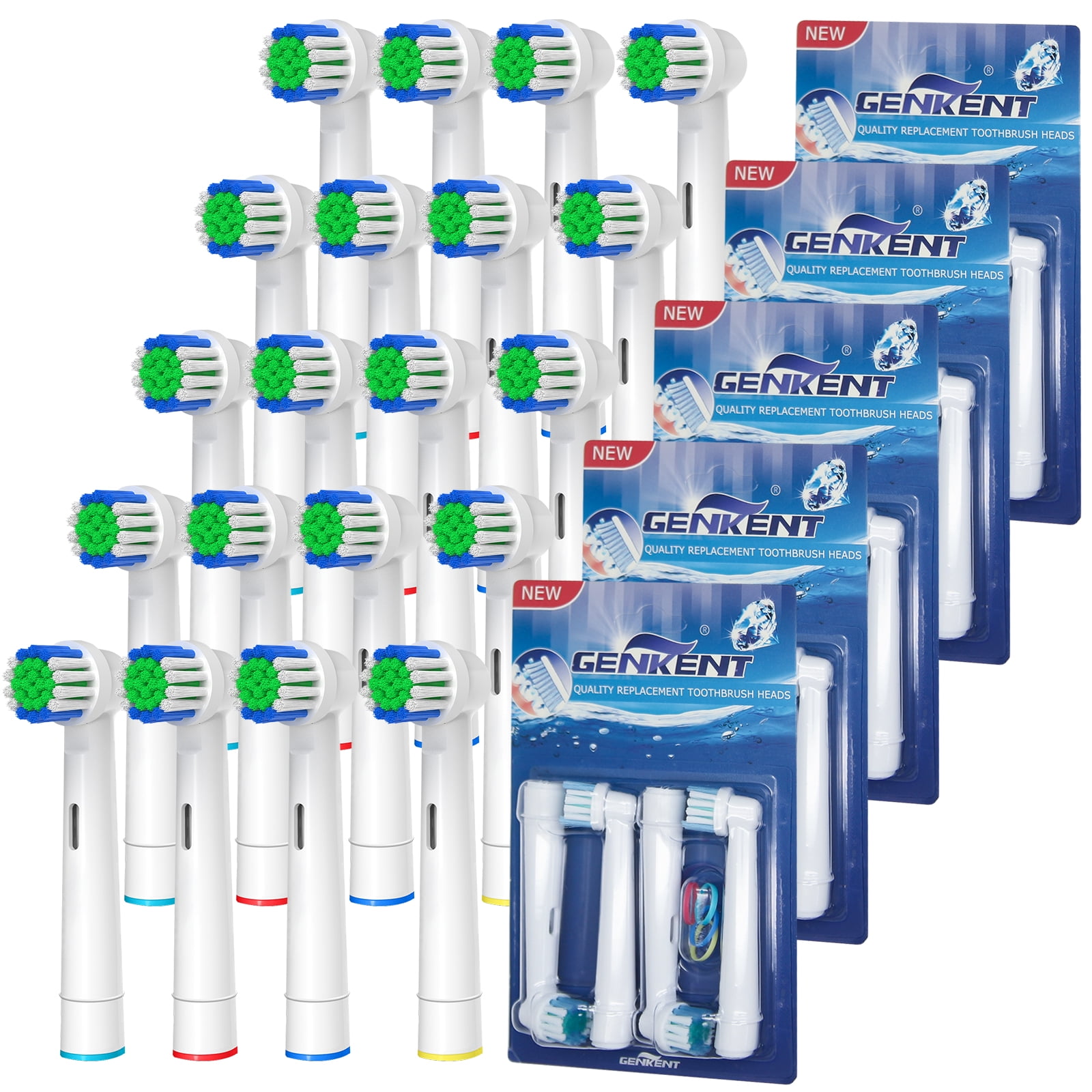 Genkent Electric Toothbrush Replacement Heads 20 Pcs Compitable with