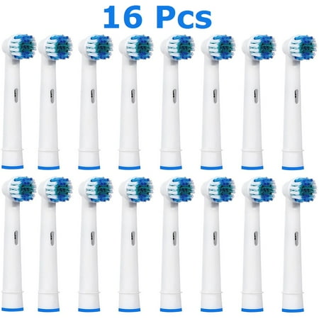 Genkent Replacement Toothbrush Brush Heads Compatible with Oral B BRAUN - 16 Pcs